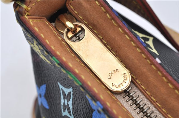 Authentic Louis Vuitton Monogram Multicolor Eliza Shoulder Bag Black LV 7576E