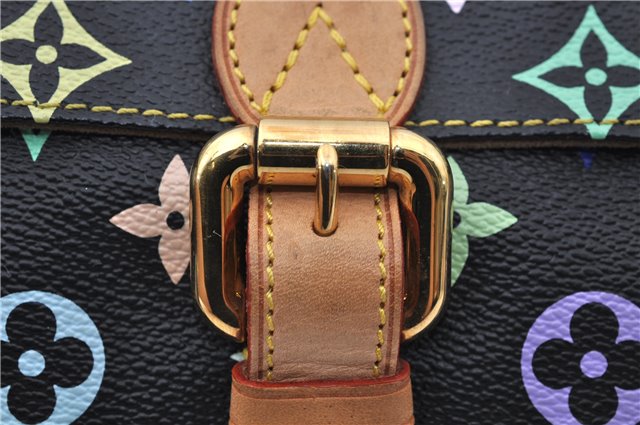 Authentic Louis Vuitton Monogram Multicolor Eliza Shoulder Bag Black LV 7576E