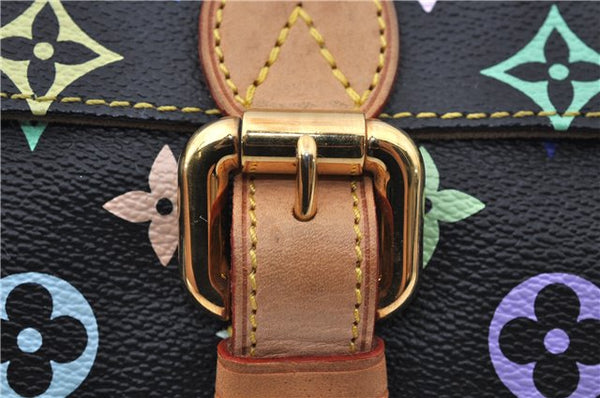 Authentic Louis Vuitton Monogram Multicolor Eliza Shoulder Bag Black LV 7576E