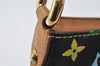 Authentic Louis Vuitton Monogram Multicolor Eliza Shoulder Bag Black LV 7576E