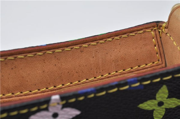 Authentic Louis Vuitton Monogram Multicolor Eliza Shoulder Bag Black LV 7576E