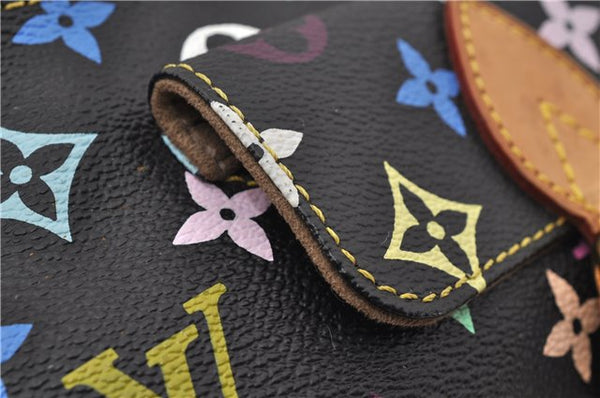 Authentic Louis Vuitton Monogram Multicolor Eliza Shoulder Bag Black LV 7576E