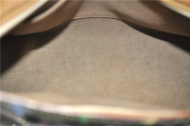 Authentic Louis Vuitton Monogram Multicolor Eliza Shoulder Bag Black LV 7576E