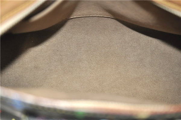 Authentic Louis Vuitton Monogram Multicolor Eliza Shoulder Bag Black LV 7576E