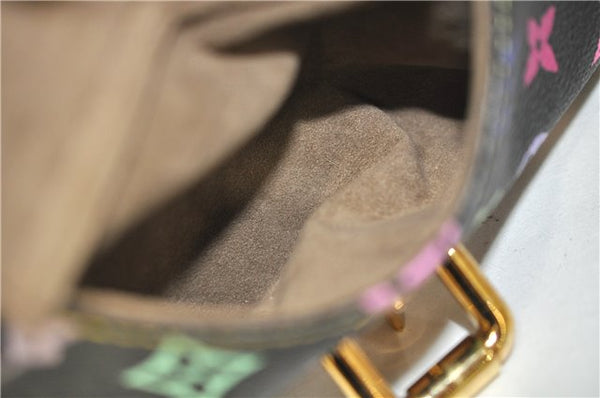 Authentic Louis Vuitton Monogram Multicolor Eliza Shoulder Bag Black LV 7576E