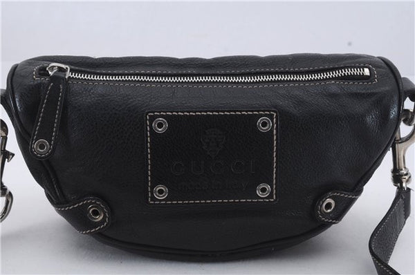 Authentic GUCCI Shoulder Cross Body Bag Purse Leather 223337 Black 7577D