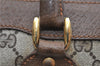Authentic GUCCI Web Sherry Line Hand Boston Bag GG PVC Leather Brown 7584D