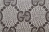 Authentic GUCCI Web Sherry Line Hand Boston Bag GG PVC Leather Brown 7584D