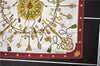 Authentic HERMES Carre 90 "LES CLES" Scarf Silk Red 7586C