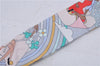 Authentic HERMES Twilly Scarf "Carres Volants" Silk Light Blue Pink 7587C