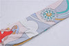 Authentic HERMES Twilly Scarf "Carres Volants" Silk Light Blue Pink 7587C