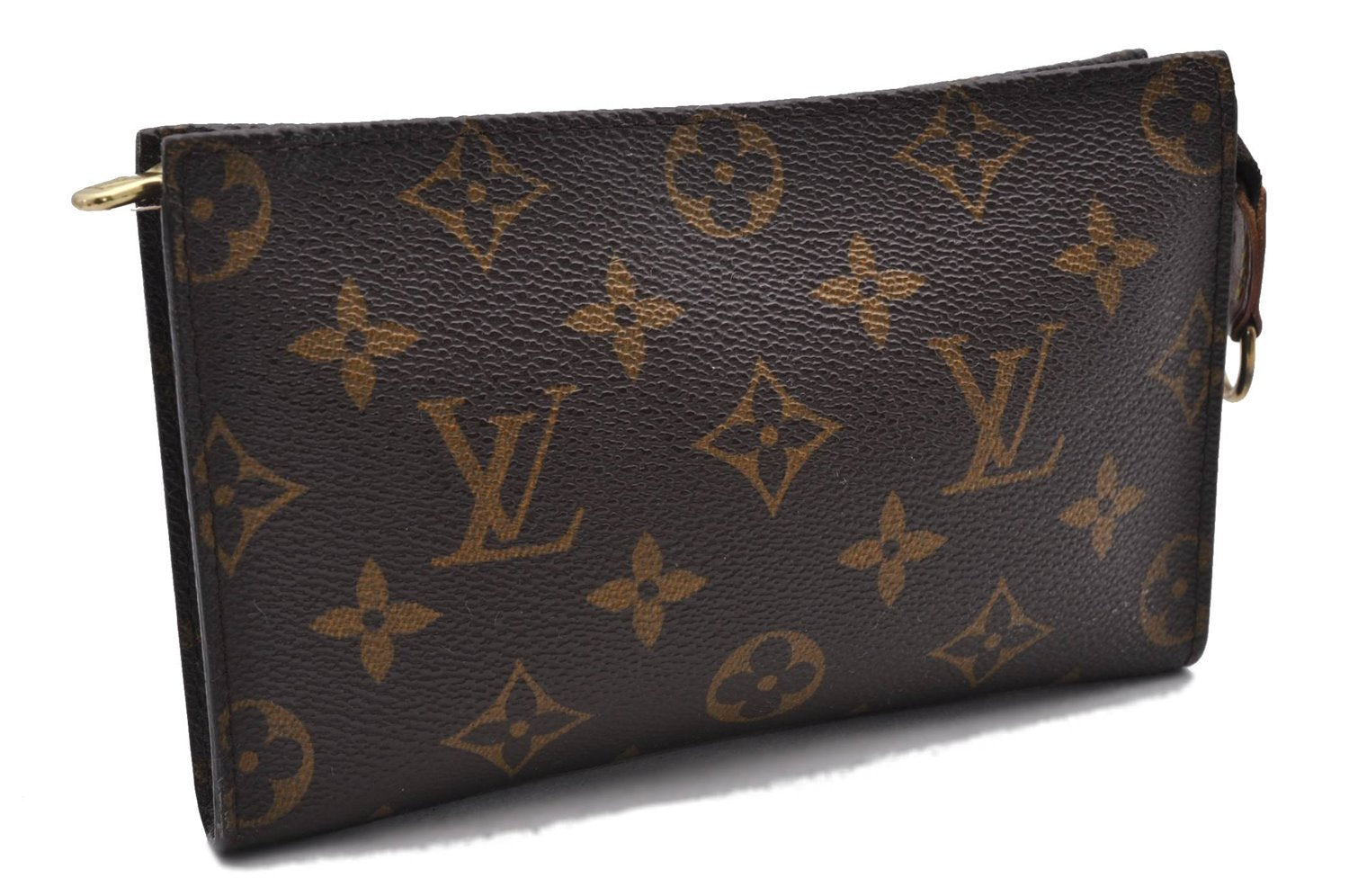 Authentic LOUIS VUITTON Monogram Pouch For Bucket PM LV 7590C