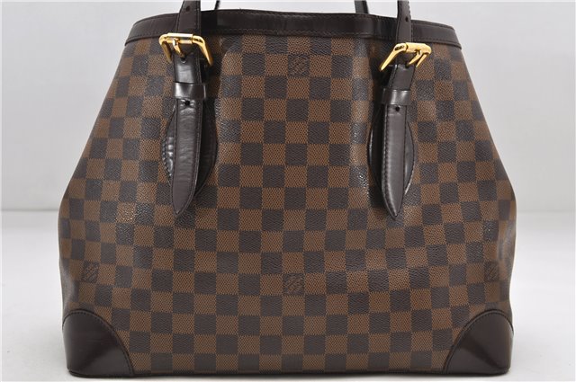 Authentic Louis Vuitton Damier Hampstead MM Shoulder Tote Bag N51204 LV 7590D