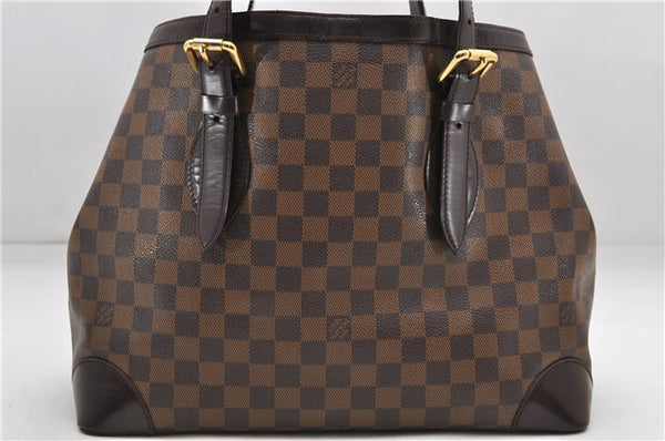 Authentic Louis Vuitton Damier Hampstead MM Shoulder Tote Bag N51204 LV 7590D