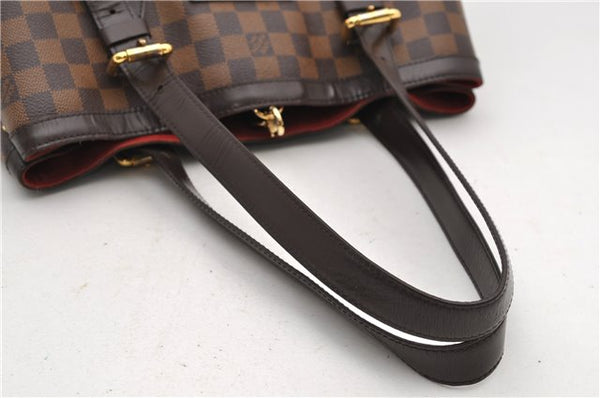 Authentic Louis Vuitton Damier Hampstead MM Shoulder Tote Bag N51204 LV 7590D