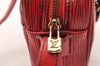 Authentic Louis Vuitton Epi Jeune Fille Shoulder Cross Bag Red M52157 LV 7590I