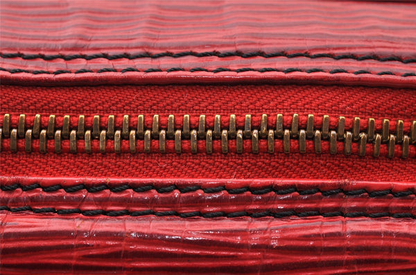 Authentic Louis Vuitton Epi Jeune Fille Shoulder Cross Bag Red M52157 LV 7590I