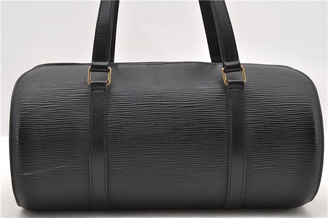 Authentic LOUIS VUITTON Epi Soufflot Black Hand Bag M52222 LV 7591C