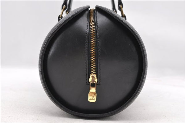 Authentic LOUIS VUITTON Epi Soufflot Black Hand Bag M52222 LV 7591C