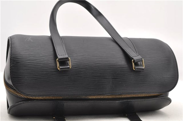 Authentic LOUIS VUITTON Epi Soufflot Black Hand Bag M52222 LV 7591C