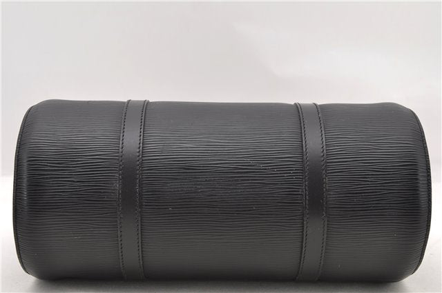 Authentic LOUIS VUITTON Epi Soufflot Black Hand Bag M52222 LV 7591C