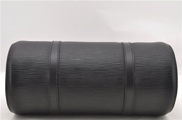 Authentic LOUIS VUITTON Epi Soufflot Black Hand Bag M52222 LV 7591C