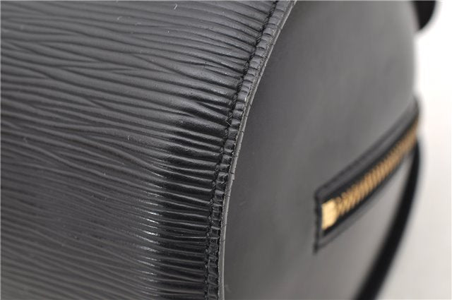 Authentic LOUIS VUITTON Epi Soufflot Black Hand Bag M52222 LV 7591C