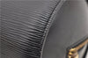 Authentic LOUIS VUITTON Epi Soufflot Black Hand Bag M52222 LV 7591C