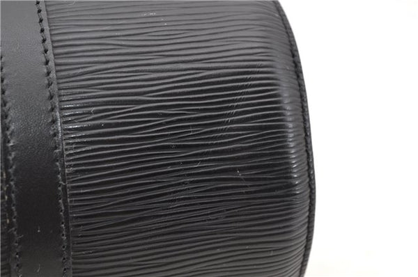 Authentic LOUIS VUITTON Epi Soufflot Black Hand Bag M52222 LV 7591C