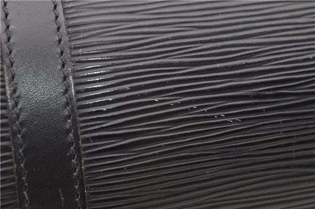 Authentic LOUIS VUITTON Epi Soufflot Black Hand Bag M52222 LV 7591C