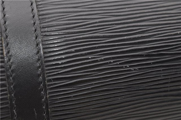 Authentic LOUIS VUITTON Epi Soufflot Black Hand Bag M52222 LV 7591C