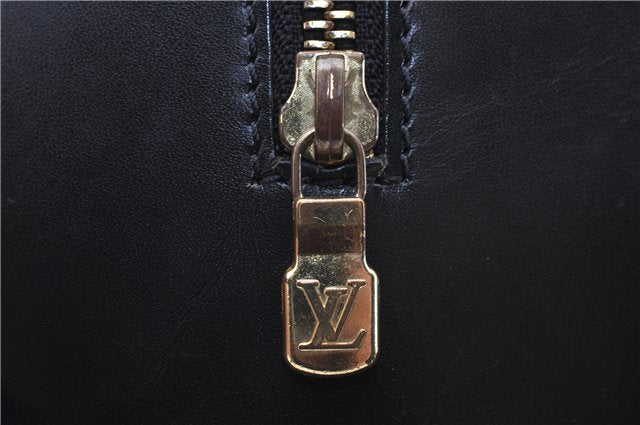 Authentic LOUIS VUITTON Epi Soufflot Black Hand Bag M52222 LV 7591C