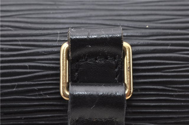 Authentic LOUIS VUITTON Epi Soufflot Black Hand Bag M52222 LV 7591C