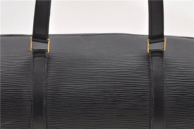 Authentic LOUIS VUITTON Epi Soufflot Black Hand Bag M52222 LV 7591C