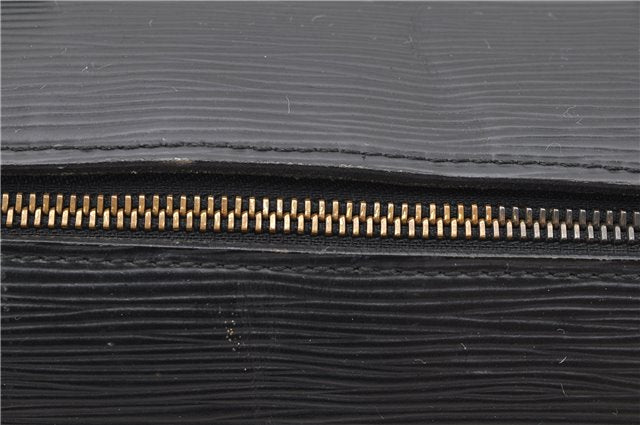 Authentic LOUIS VUITTON Epi Soufflot Black Hand Bag M52222 LV 7591C