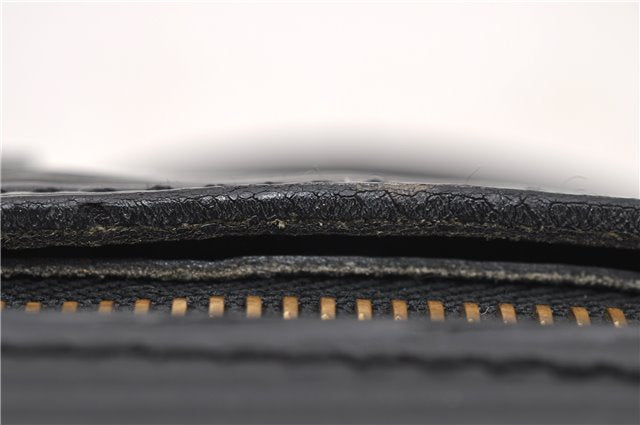 Authentic LOUIS VUITTON Epi Soufflot Black Hand Bag M52222 LV 7591C