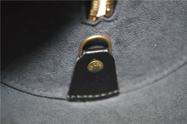 Authentic LOUIS VUITTON Epi Soufflot Black Hand Bag M52222 LV 7591C