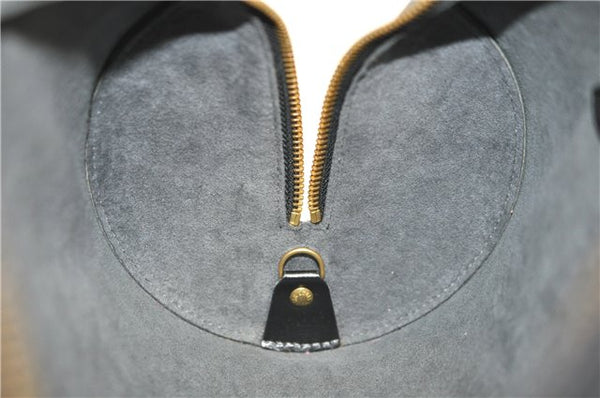 Authentic LOUIS VUITTON Epi Soufflot Black Hand Bag M52222 LV 7591C