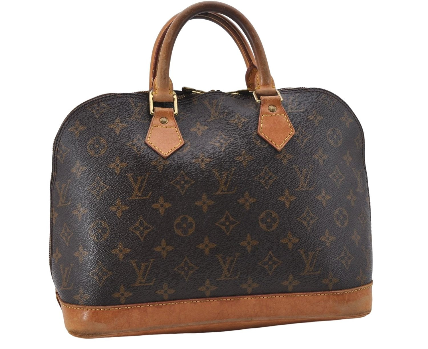 Authentic Louis Vuitton Monogram Alma Hand Bag M51130 LV 7591D