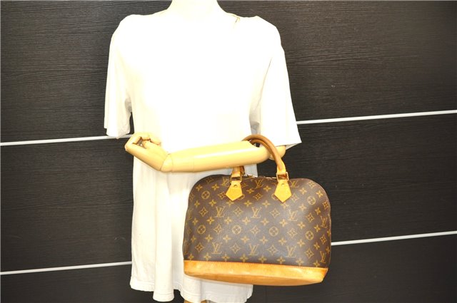 Authentic Louis Vuitton Monogram Alma Hand Bag M51130 LV 7591D