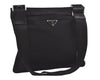 Authentic PRADA Nylon Tessuto Leather Shoulder Cross Body Bag Purse Black 7591I