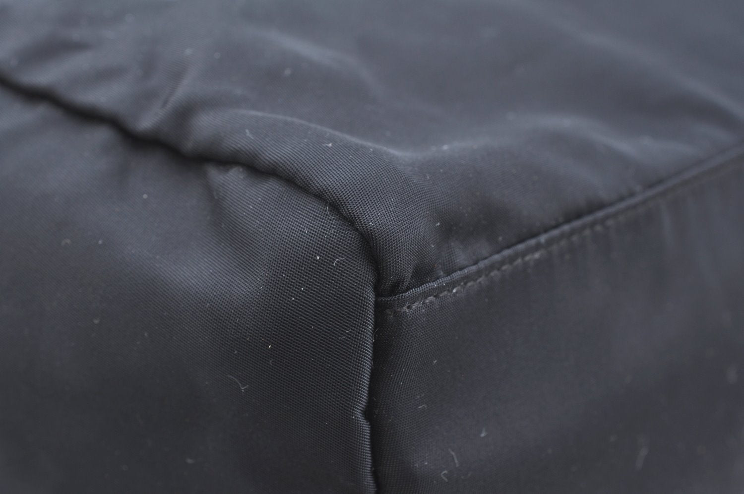 Authentic PRADA Vintage Nylon Tessuto Leather Hand Boston Bag Black 7592G