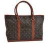 Auth Louis Vuitton Monogram Sac Weekend PM Vintage Tote Hand Bag M42425 LV 7592I