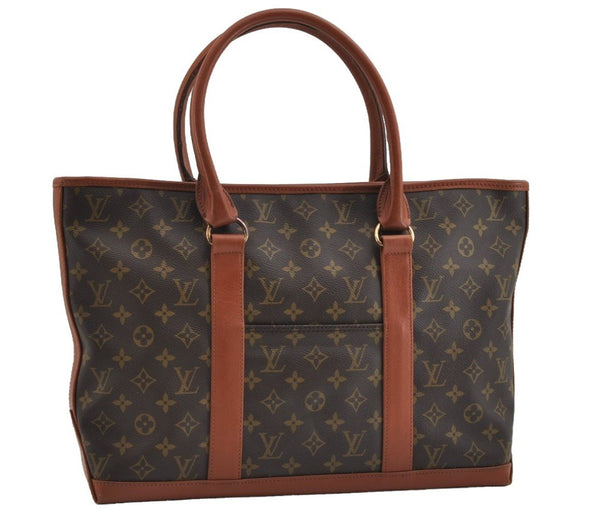 Auth Louis Vuitton Monogram Sac Weekend PM Vintage Tote Hand Bag M42425 LV 7592I