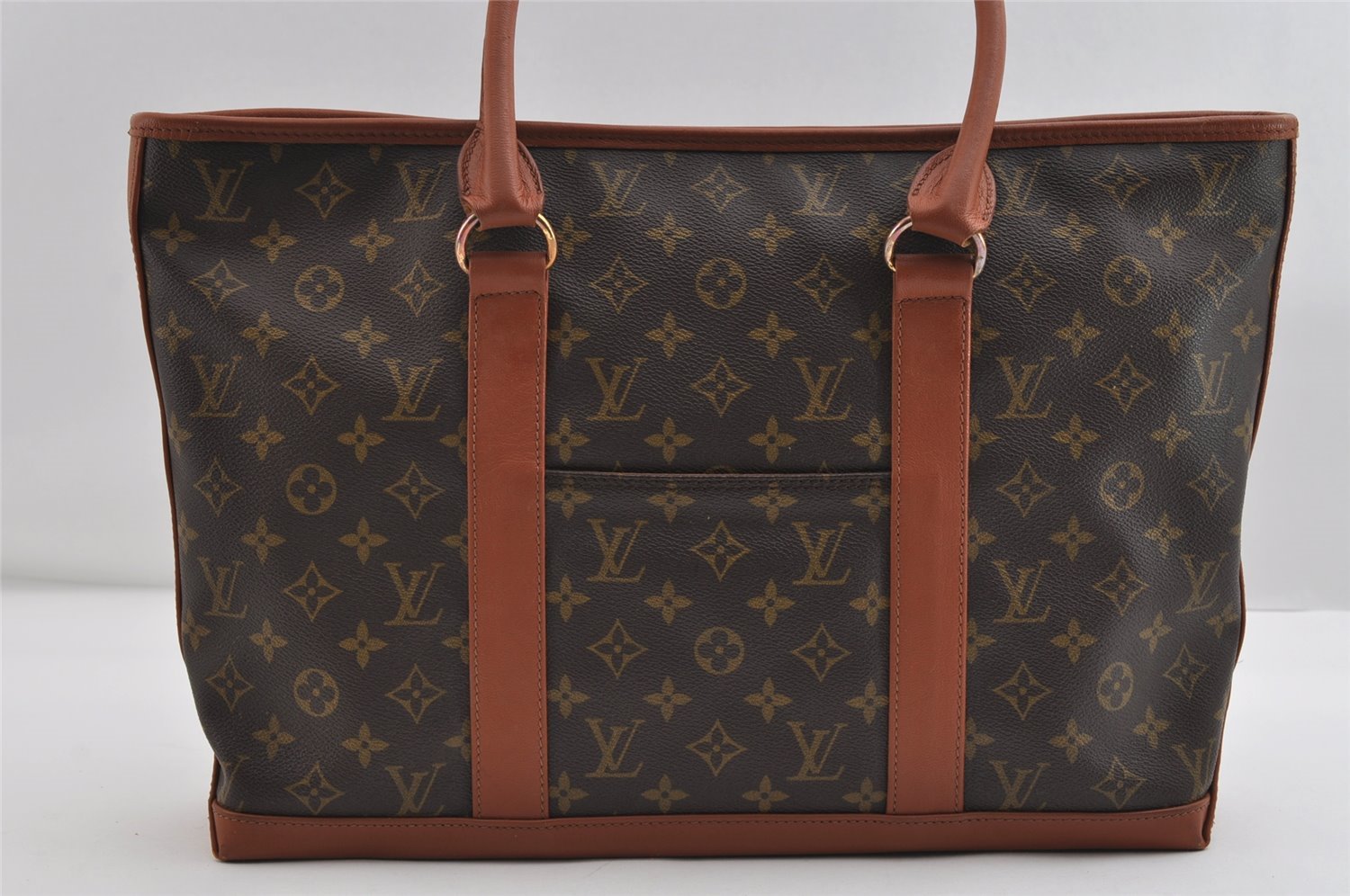 Auth Louis Vuitton Monogram Sac Weekend PM Vintage Tote Hand Bag M42425 LV 7592I