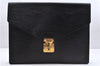 Auth Louis Vuitton Epi Porte Documents Senateur Briefcase M54452 Black LV 7593D