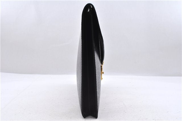 Auth Louis Vuitton Epi Porte Documents Senateur Briefcase M54452 Black LV 7593D