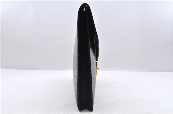 Auth Louis Vuitton Epi Porte Documents Senateur Briefcase M54452 Black LV 7593D