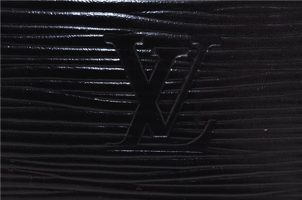 Auth Louis Vuitton Epi Porte Documents Senateur Briefcase M54452 Black LV 7593D