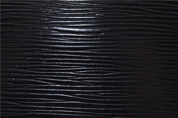 Auth Louis Vuitton Epi Porte Documents Senateur Briefcase M54452 Black LV 7593D